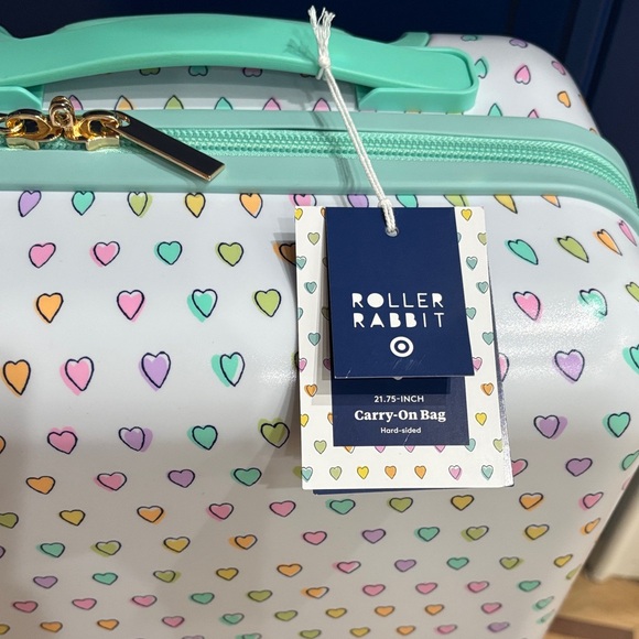 Roller Rabbit Colorful Heart Pattern Suitcase - Picture 2 of 10
